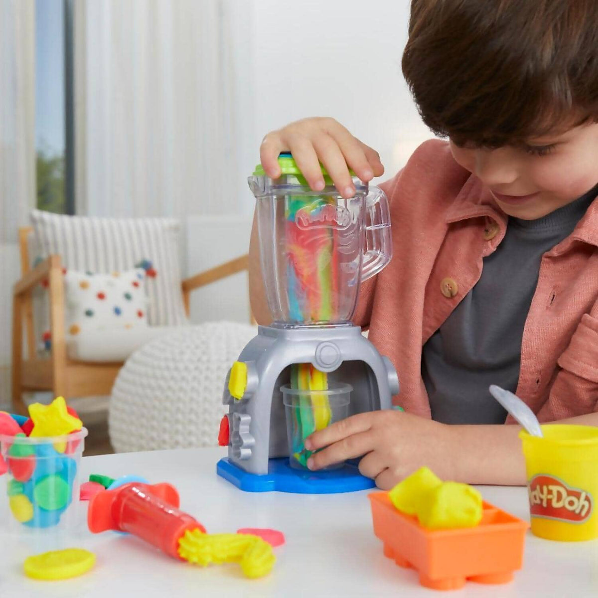Play-Doh - Swirlin Smoothies Toy Blender Playset Play Kitchen Toys For Kids Age 3+ - Hasbro