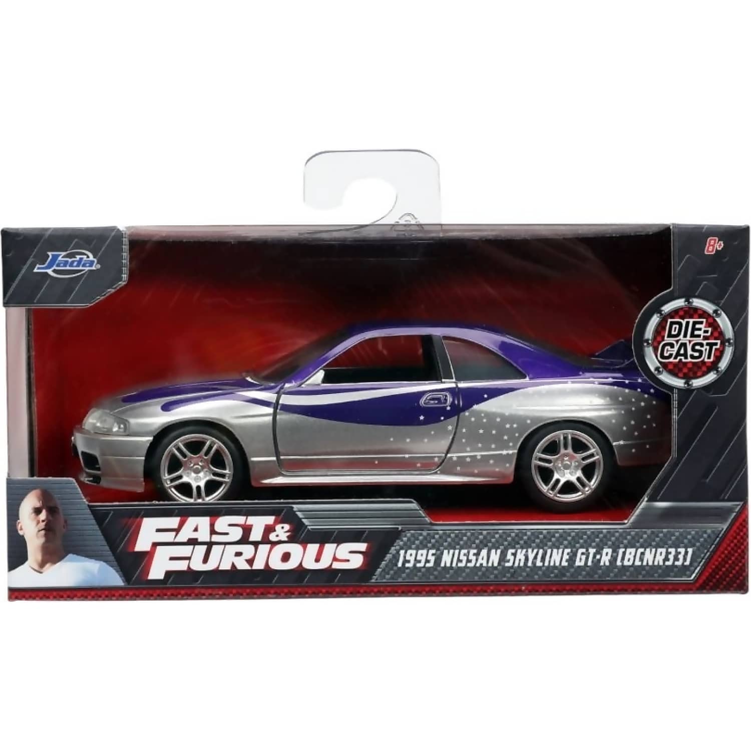 JADA TOYS - FAST & FURIOUS 1995 NISSAN SKYLINE GT-R R33 1:32 SCALE DIECAST VEHICLE