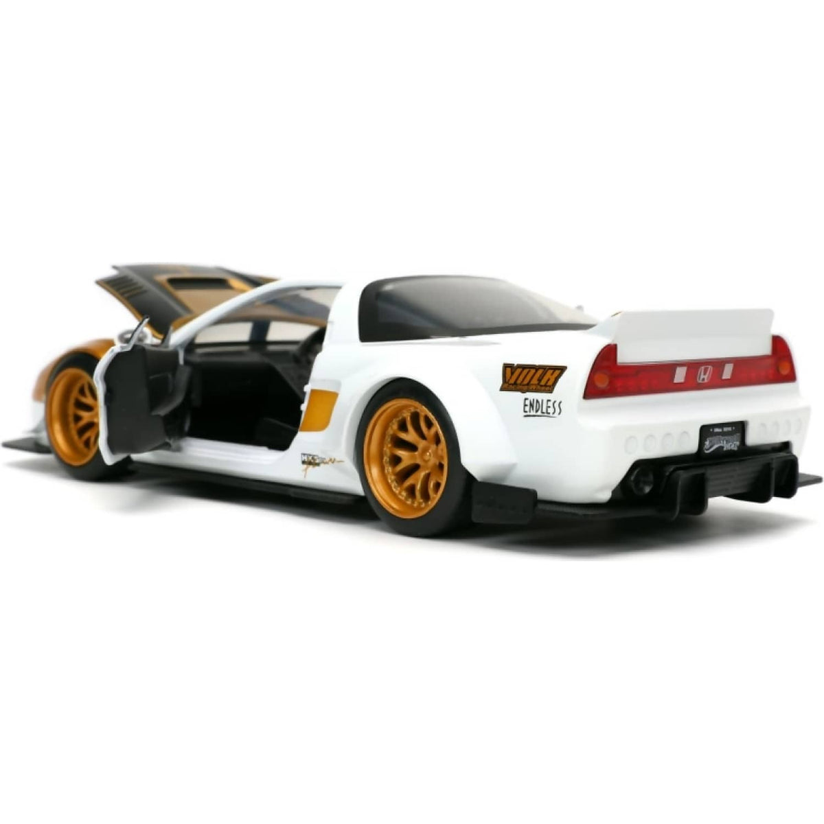 JADA TOYS - POWER RANGERS 2002 HONDA NSX TYPE-R JAPAN SPEC WITH WHITE RANGER 1:24 SCALE DIECAST VEHICLE & FIGURE SET