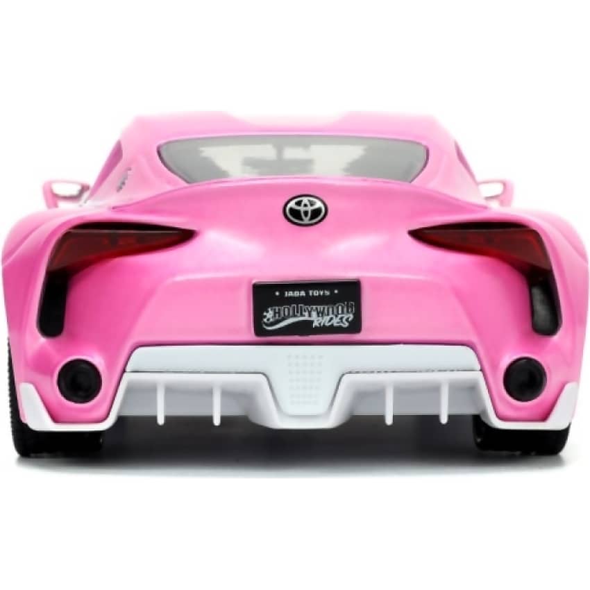 JADA TOYS - POWER RANGERS TOYOTA FT-1 WITH PINK RANGER 1:24 SCALE DIECAST VEHICLE FIGURE SET