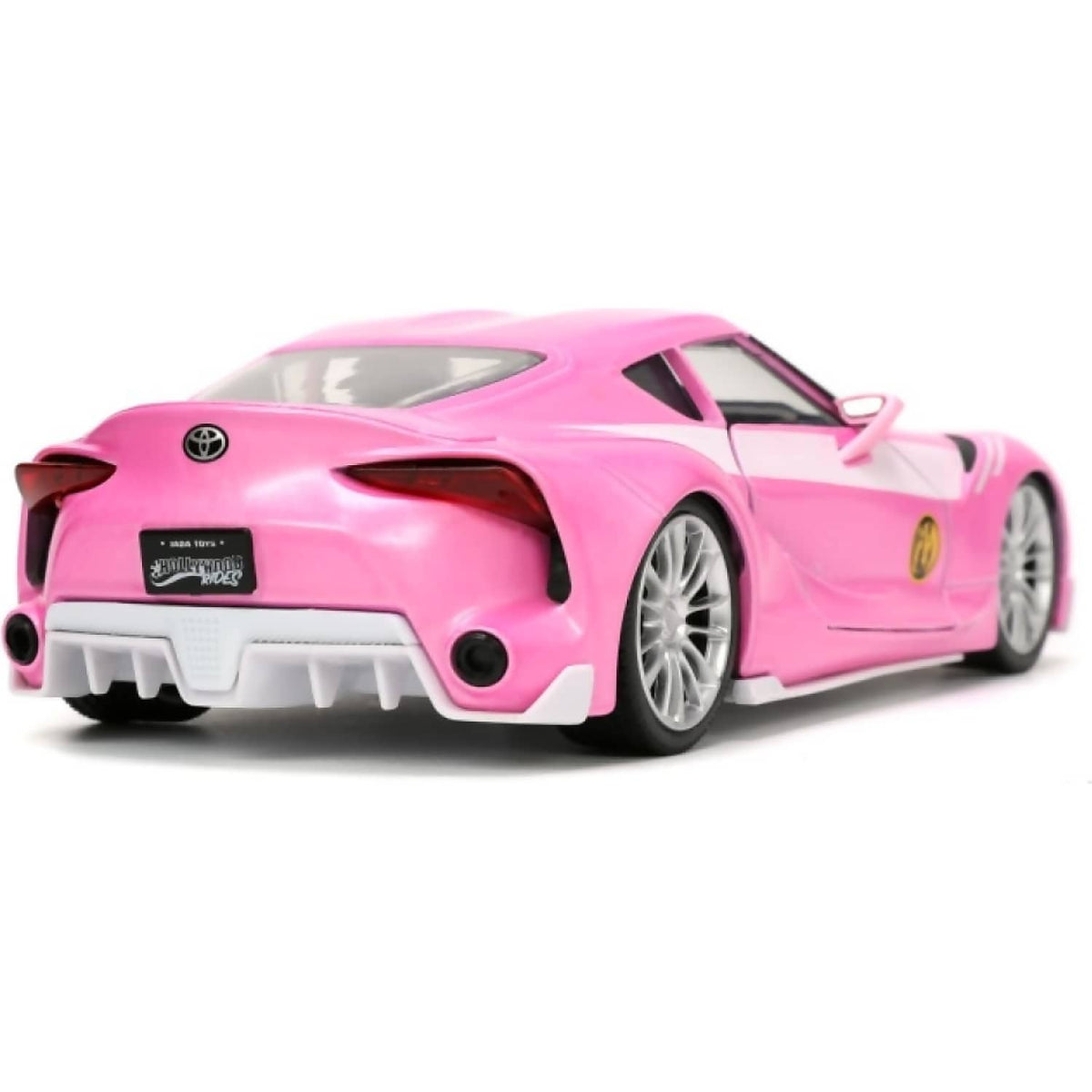 JADA TOYS - POWER RANGERS TOYOTA FT-1 WITH PINK RANGER 1:24 SCALE DIECAST VEHICLE FIGURE SET