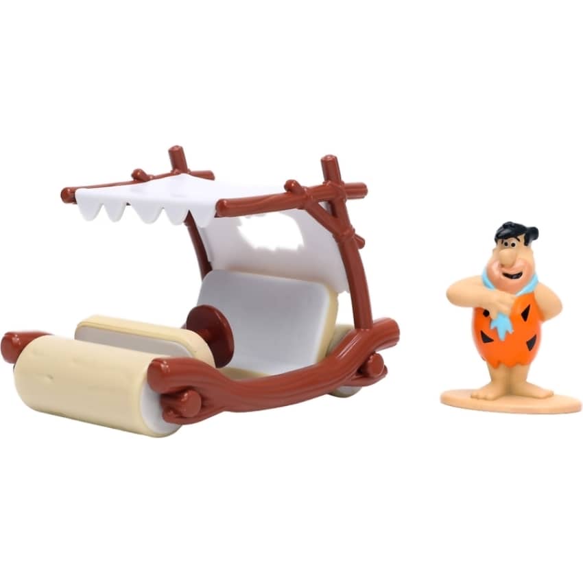 JADA TOYS - FRED FLINTSTONE & FLINTMOBILE 1:32 SCALE DIECAST VEHICLE & FIGURE SET