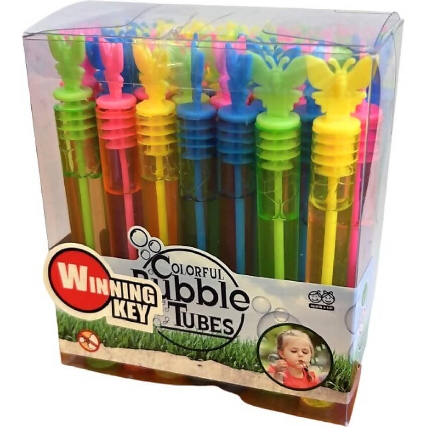 Winning Keys - Colorful Bubble Tubes Butterfly 48 Pack