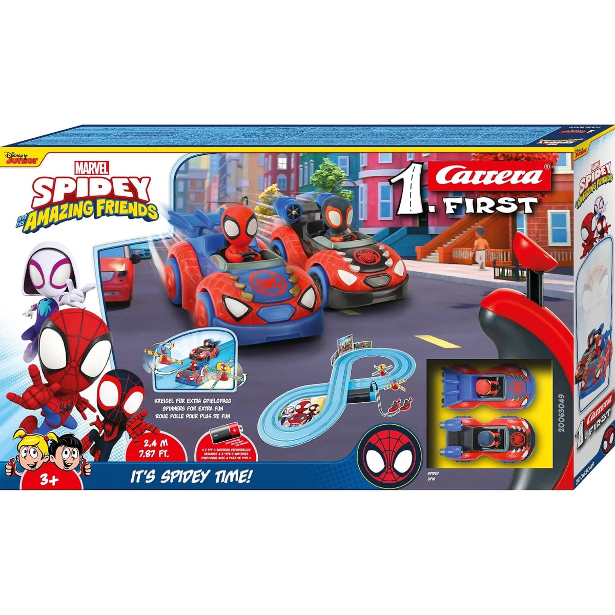CARRERA - FIRST - SPIDEY - ITS SPIDEY TIME! - SLOT CAR TRACK SET