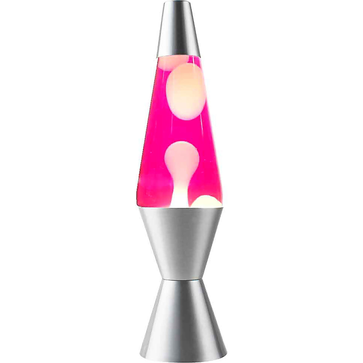Landmark - Liquid Retro Lamp Pink with White Wax Silver Base