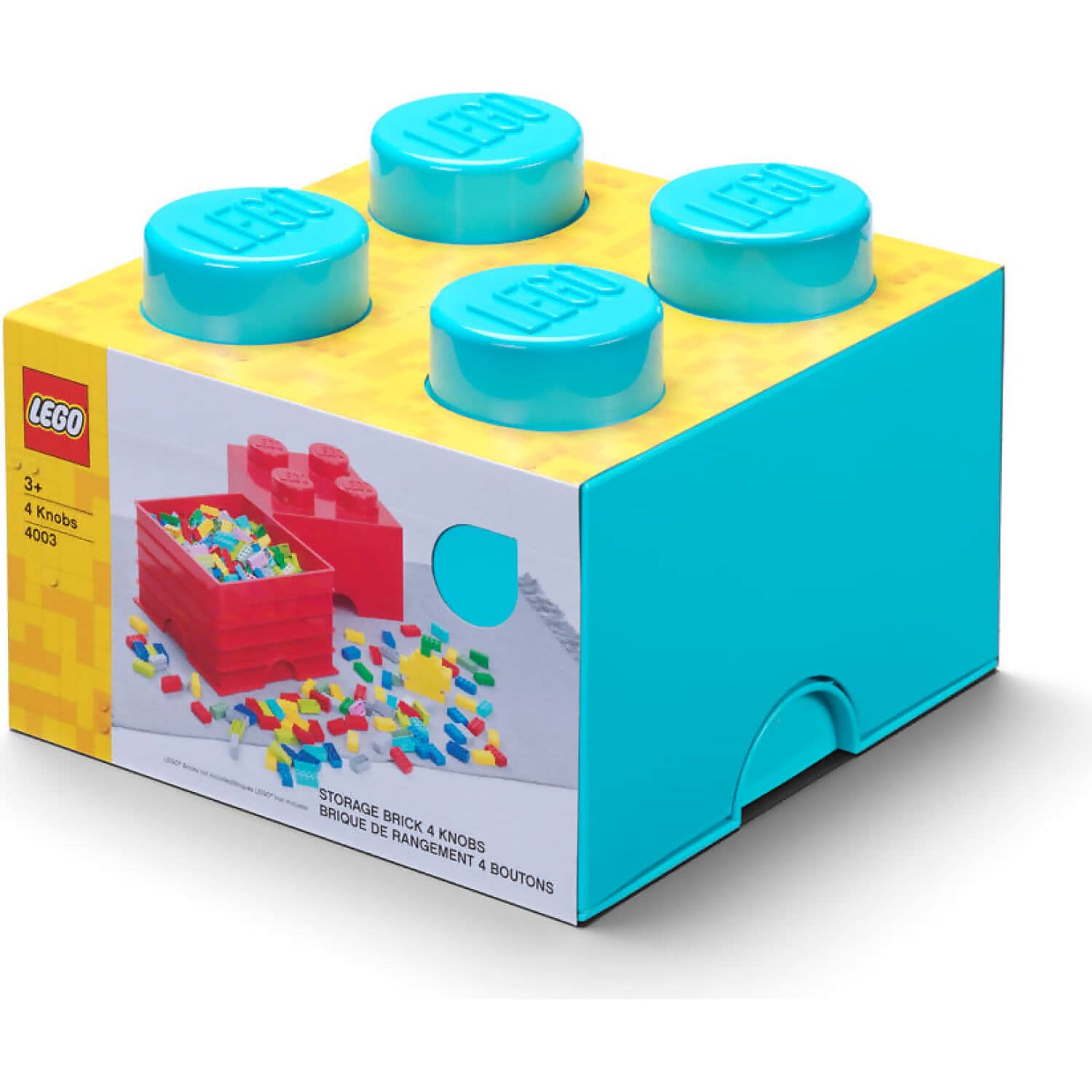 LEGO® Storage Brick 4 Studs Azure - Room Copenhagen