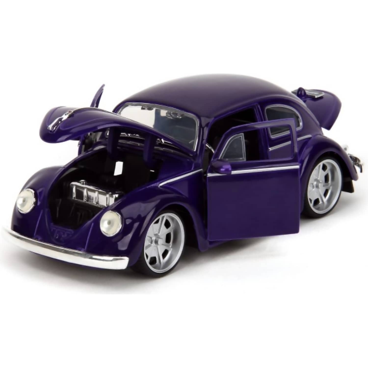 JADA TOYS - WEDNESDAY VW BEETLE WITH WEDNESDAY FIGURE 1:24 SCALE DIECAST VEHICLE FIGURE SET