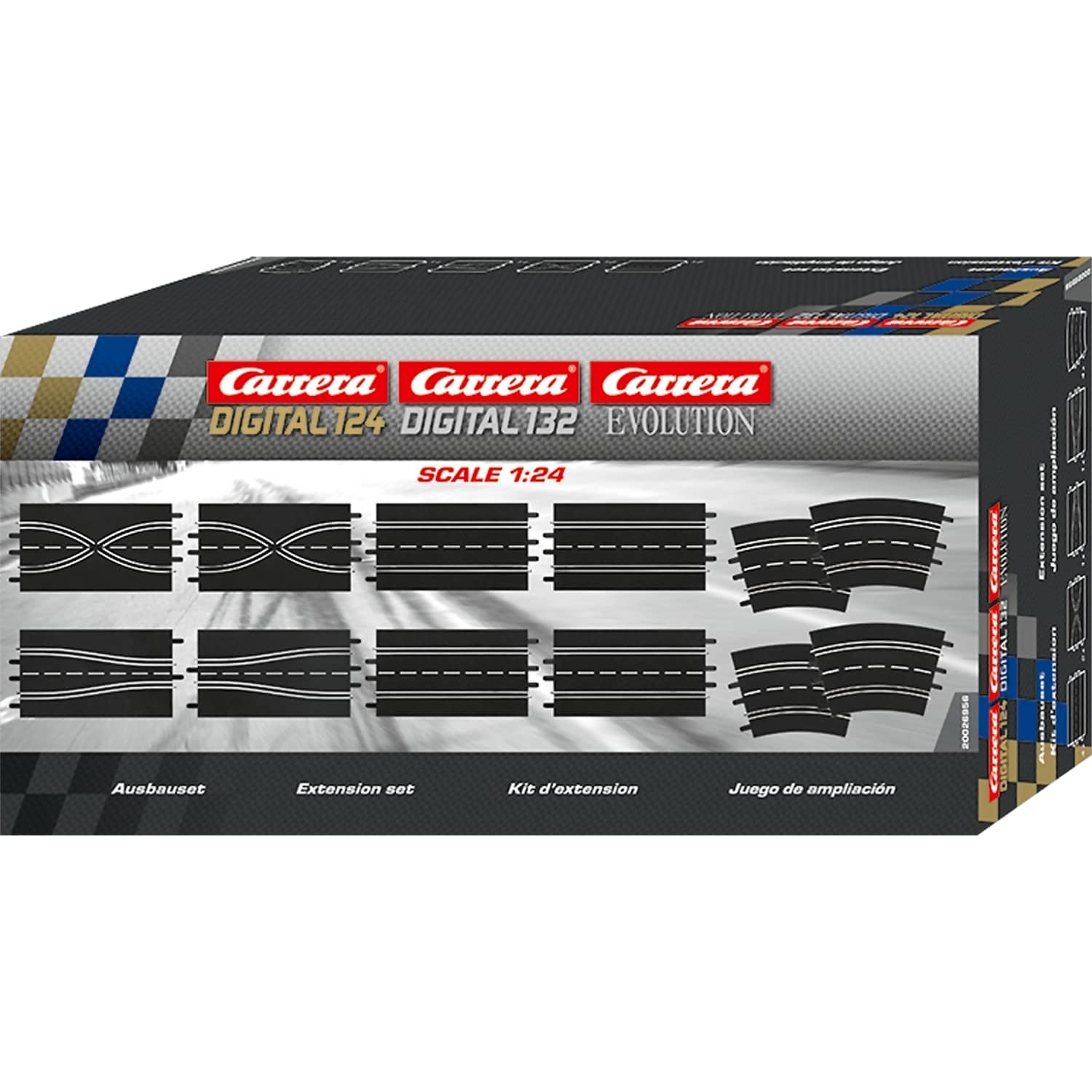 CARRERA - DIGITAL 1:32 ACCESSORIES - EXTENSION SET 3 WITH 12 X TRACK PIECES - SLOT CAR TRACK ACCESSORIES ALSO SUITS 1:24