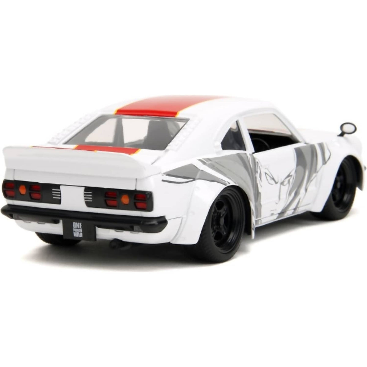 JADA TOYS - ONE PUNCH MAN 1974 MAZDA RX-3 WITH SAITAMA 1:24 SCALE DIECAST VEHICLE AND FIGURE SET