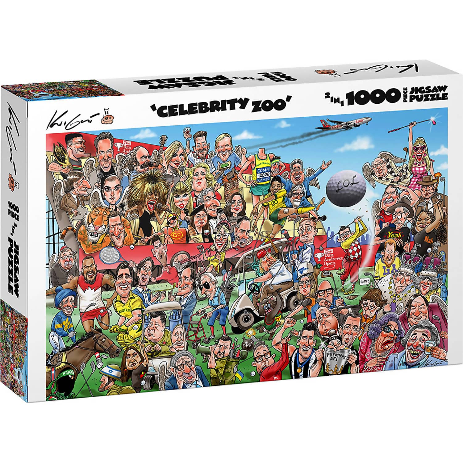 Mark Knight - Celebrity Zoo 2in1 Jigsaw Puzzle 1000pc - unbranded
