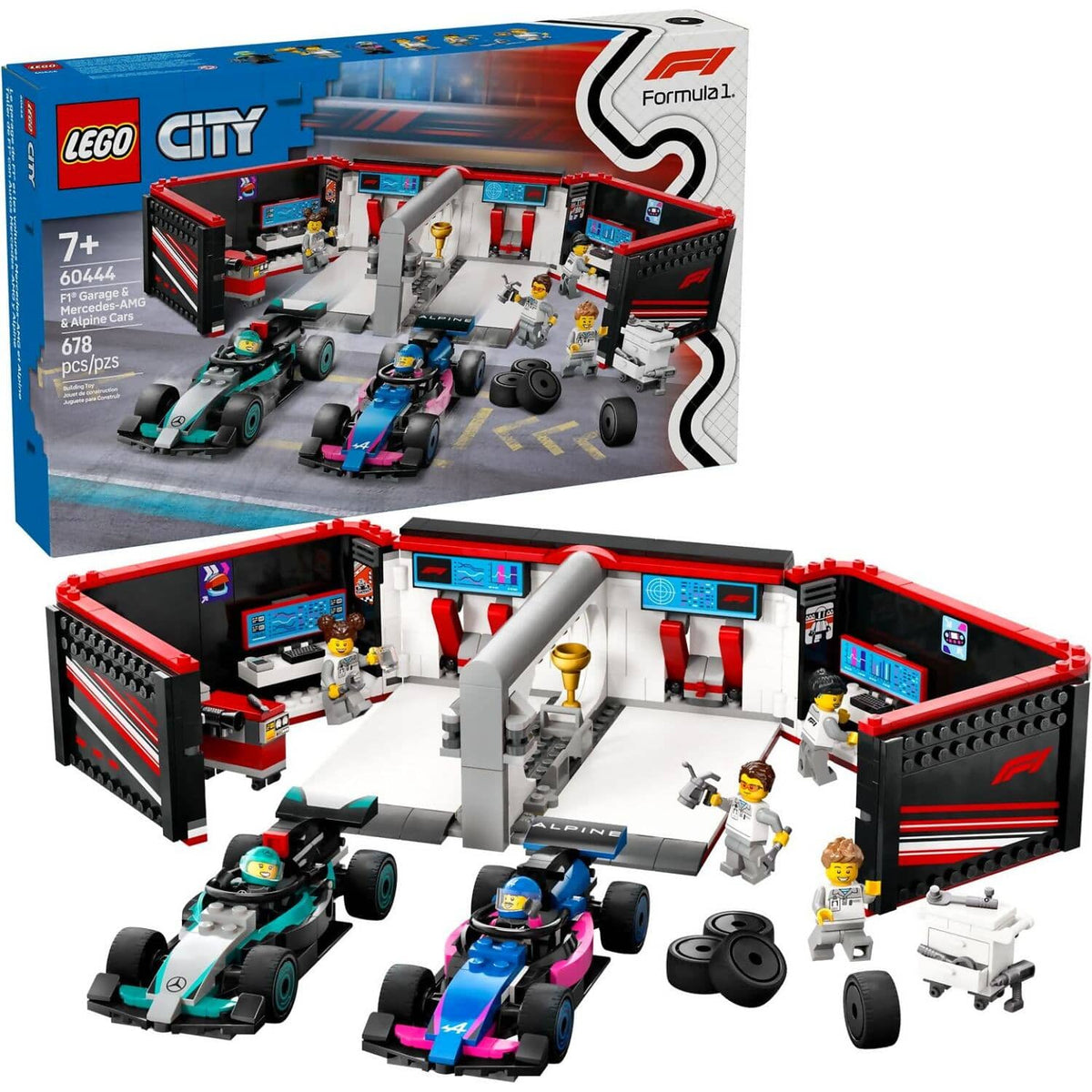 LEGO® 60444 F1 Garage & Mercedes-AMG & Alpine Cars - City
