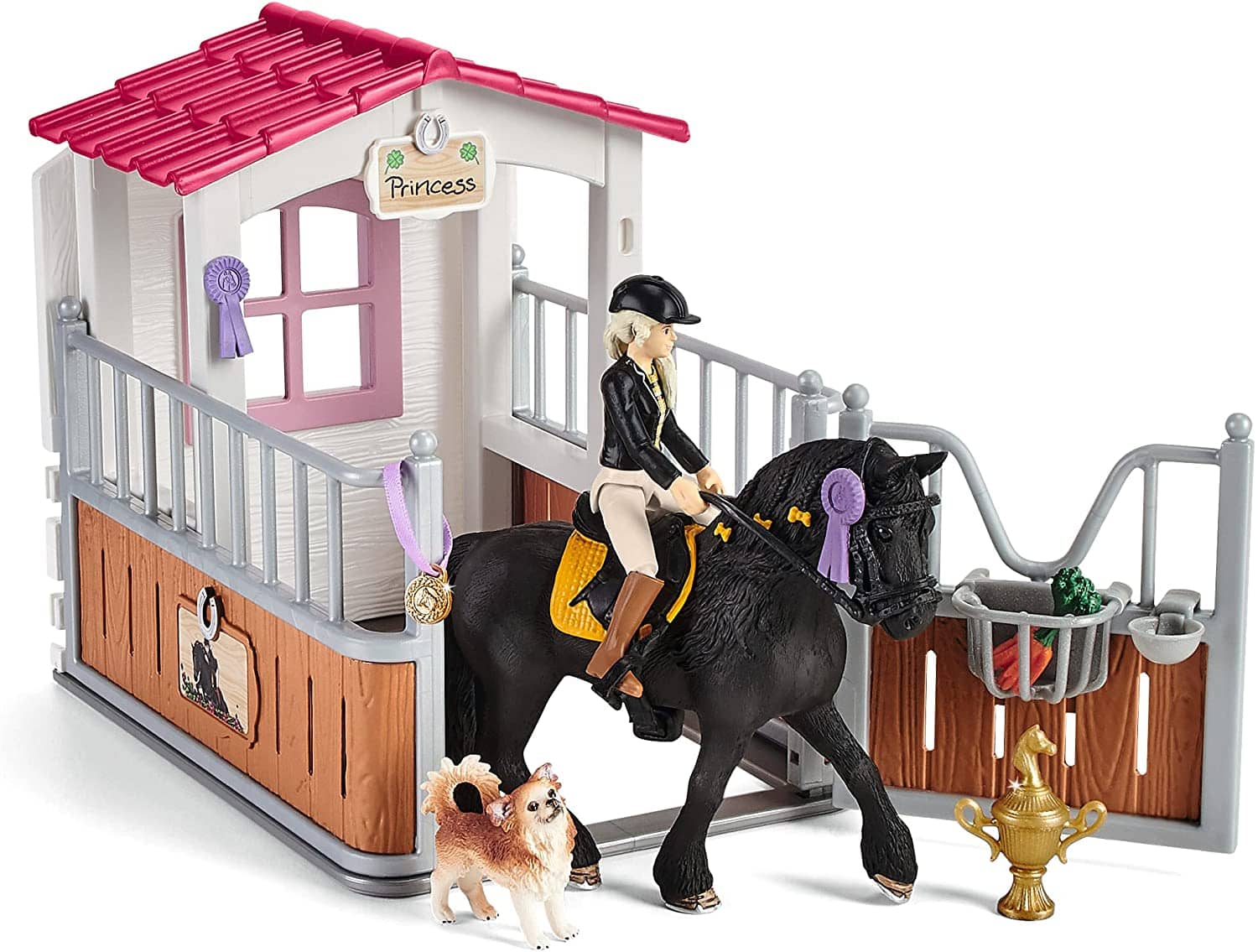 Schleich - Horse Club Horse Stall With Horse Club Tori And Princess Animal Playset