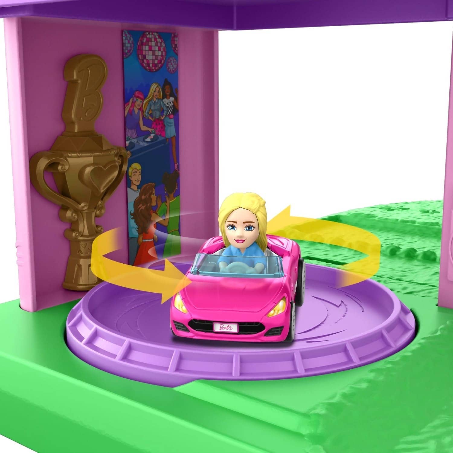 Hot Wheels - Racerverse Barbie Spiral Race Track Set With Barbie malibu & Barbie brooklyn Toy Cars