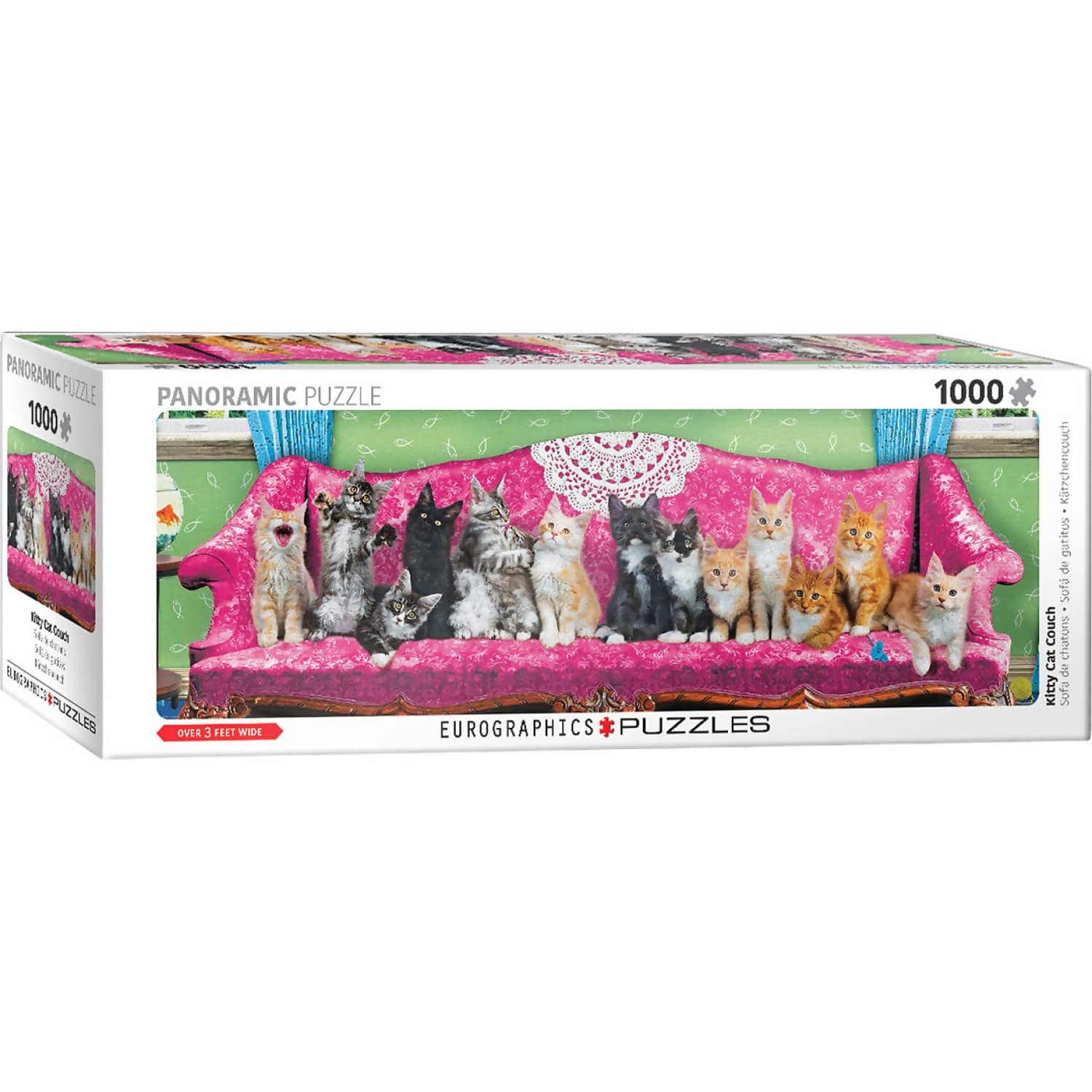 EuroGraphics - Kitty Cat Couch Panoramic - Jigsaw Puzzle 1000pc