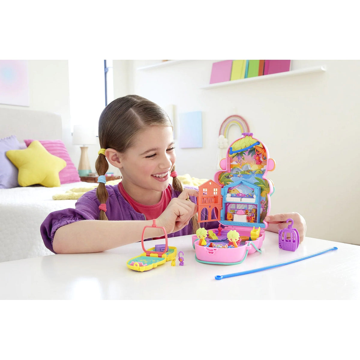 Polly Pocket - Adventures in RIO Momma Monkey & Baby Compact Set - Mattel