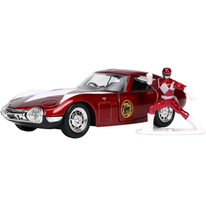 JADA TOYS - POWER RANGERS - 1967 TOYOTA 2000 GT WITH RED RANGER 1:32 SCALE DIECAST VEHICLE