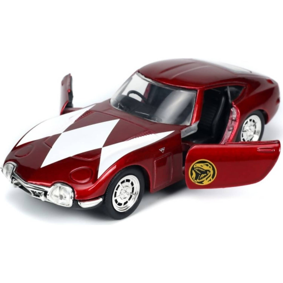 JADA TOYS - POWER RANGERS - 1967 TOYOTA 2000 GT WITH RED RANGER 1:32 SCALE DIECAST VEHICLE