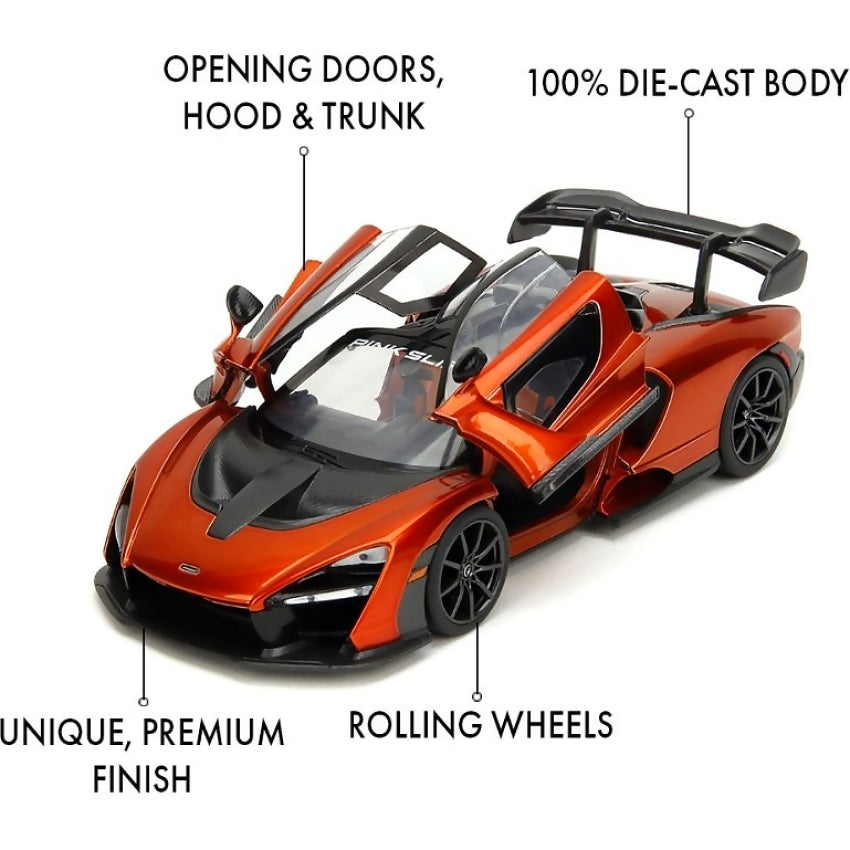 JADA TOYS - PINK SLIPS MCLAREN SENNA 1:24 SCALE DIECAST VEHICLE