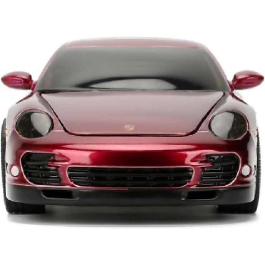 JADA TOYS - PINK SLIPS PORSCHE 911 TURBO (997) DARK METALLIC RED 1:24 SCALE DIECAST VEHICLE