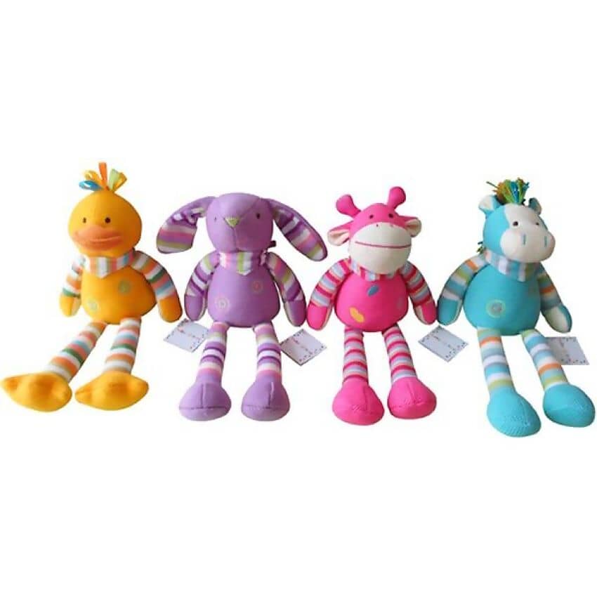 Cotton Candy - Baby Boo Knit Farm Animal Rattle 35cm Assorted Plush  (1 Unit Only Will Be Selected At Random)