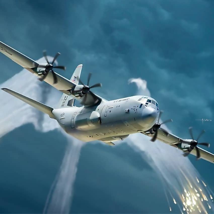 ACADEMY - SCALE 1/144 C-130J-30 SUPER HERCULES W/AUS DECALS PLASTIC MODEL KIT (12631)