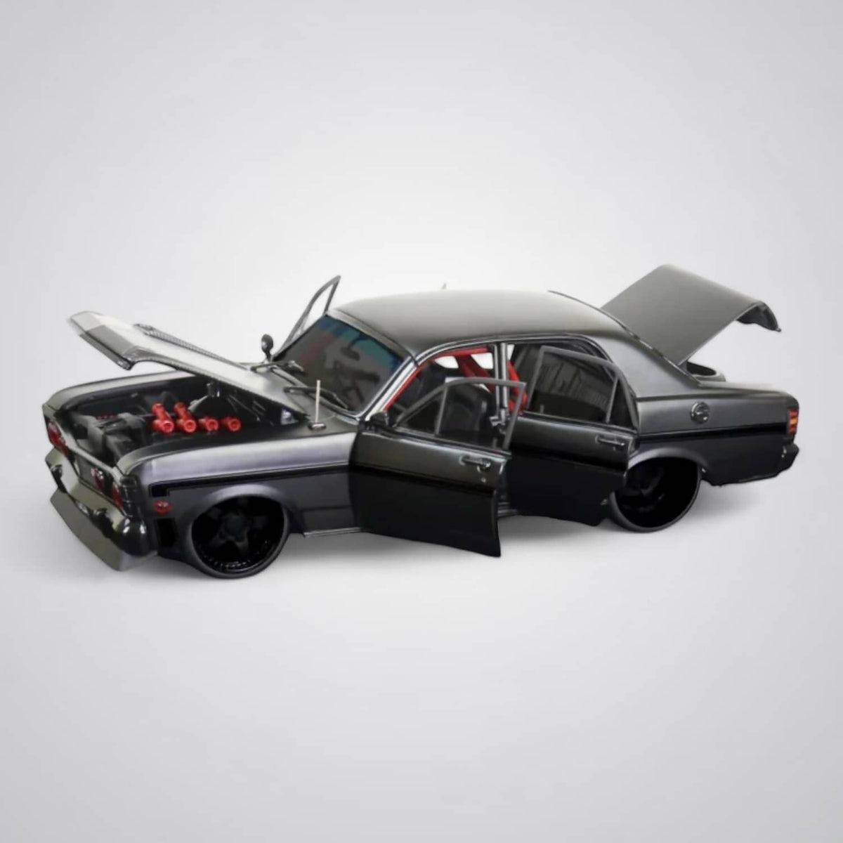 DDA COLLECTIBLES - 1:24 SCALE - 1969 CUSTOM FORD XW INFERNO BLACK - DIECAST MODEL