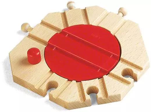 BRIO World - Wooden Train Tracks Mechanical Turntable