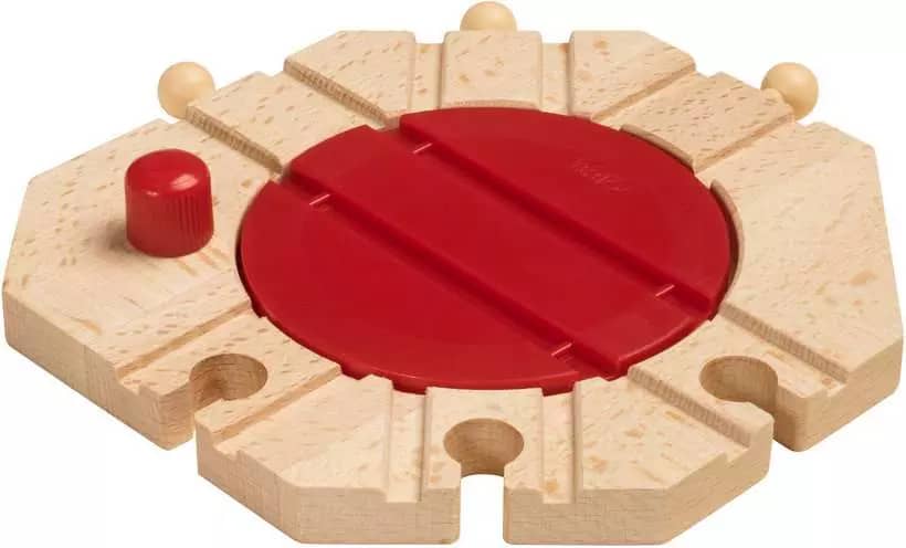 BRIO World - Wooden Train Tracks Mechanical Turntable