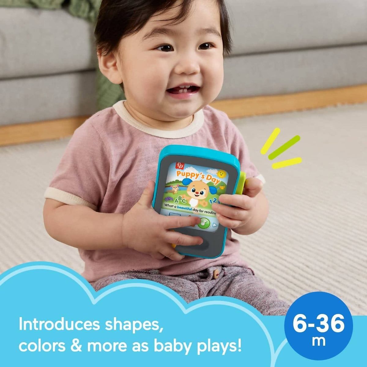 Fisher-Price - Laugh & Learn Puppy's Storytime Reader Baby Electronic Learning Toy With Music & Lights