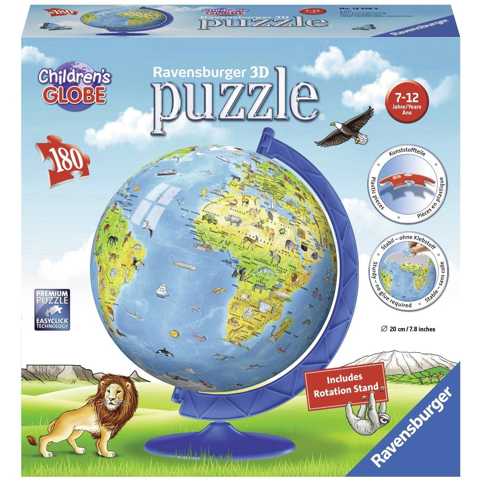 Ravensburger - 3D Puzzleball Childrens Globe Jigsaw Puzzle 180 Pieces