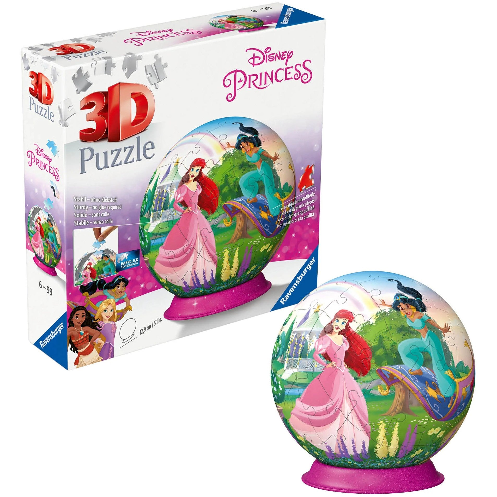 Ravensburger - 3D Puzzleball Disney Princess Jigsaw Puzzle 72 Pieces