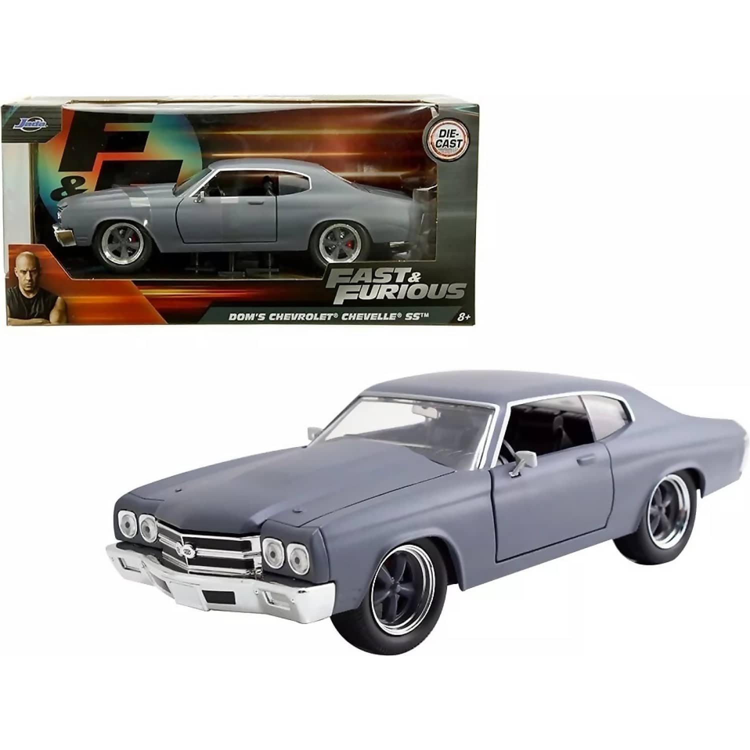 JADA TOYS - FAST & FURIOUS - 1970 DOM'S CHEVY CHEVELLE SS 1:24 SCALE DIECAST VEHICLE