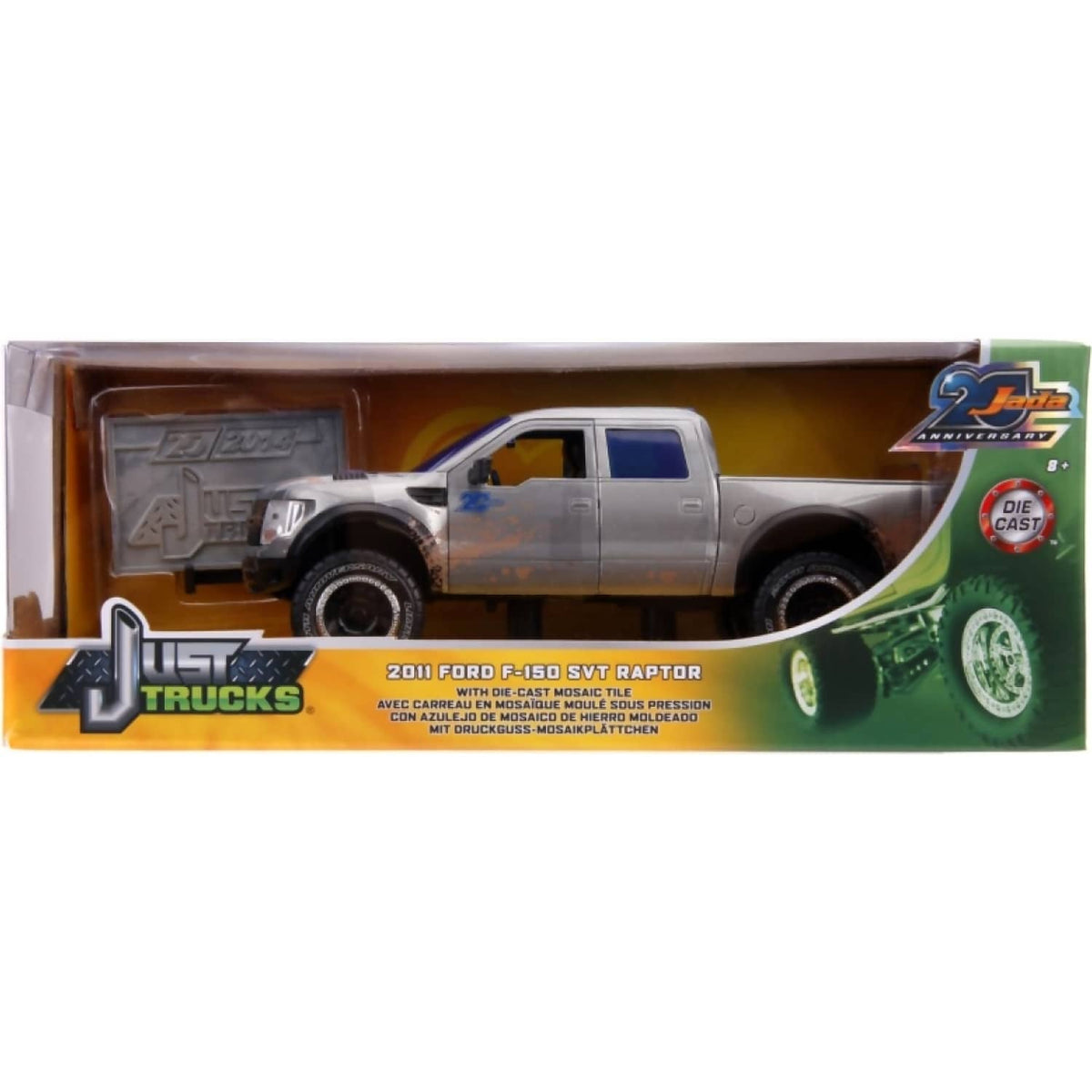 JADA TOYS - JUST TRUCKS 2011 FORD F-150 SVT RAPTOR OFF-ROAD PICKUP TRUCK 1:24 SCALE DIECAST VEHICLE