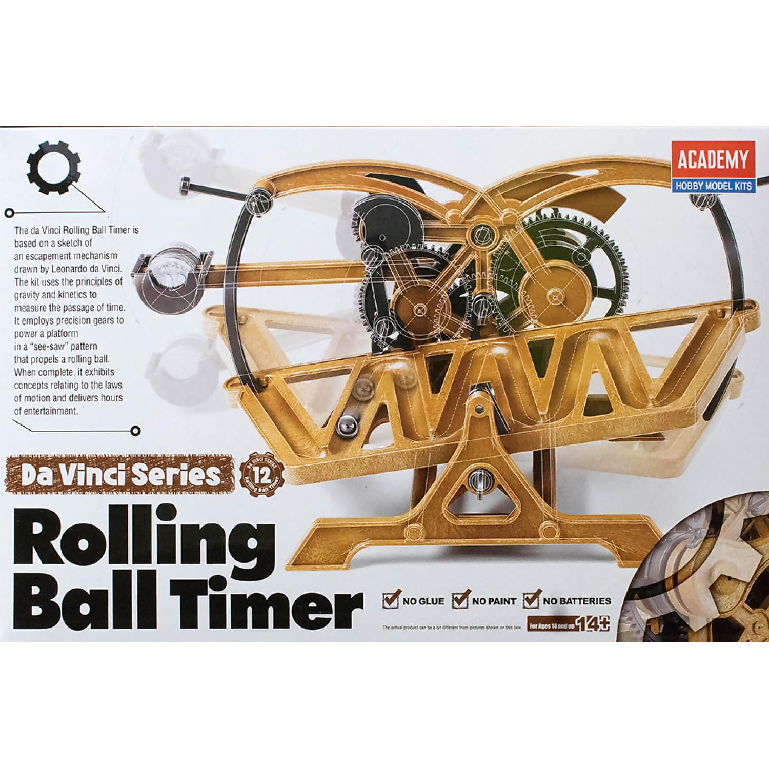 ACADEMY - DA VINCI SERIES BALL TIMER KIT PLASTIC MODEL KIT (18174)