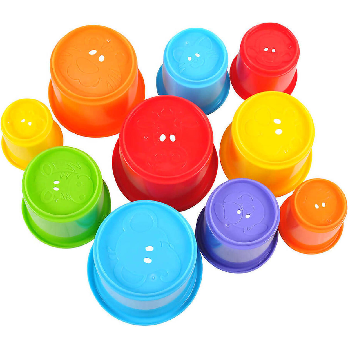 Playgo Toys Ent. Ltd - Rainbow Stackin' Cups 10 Pieces