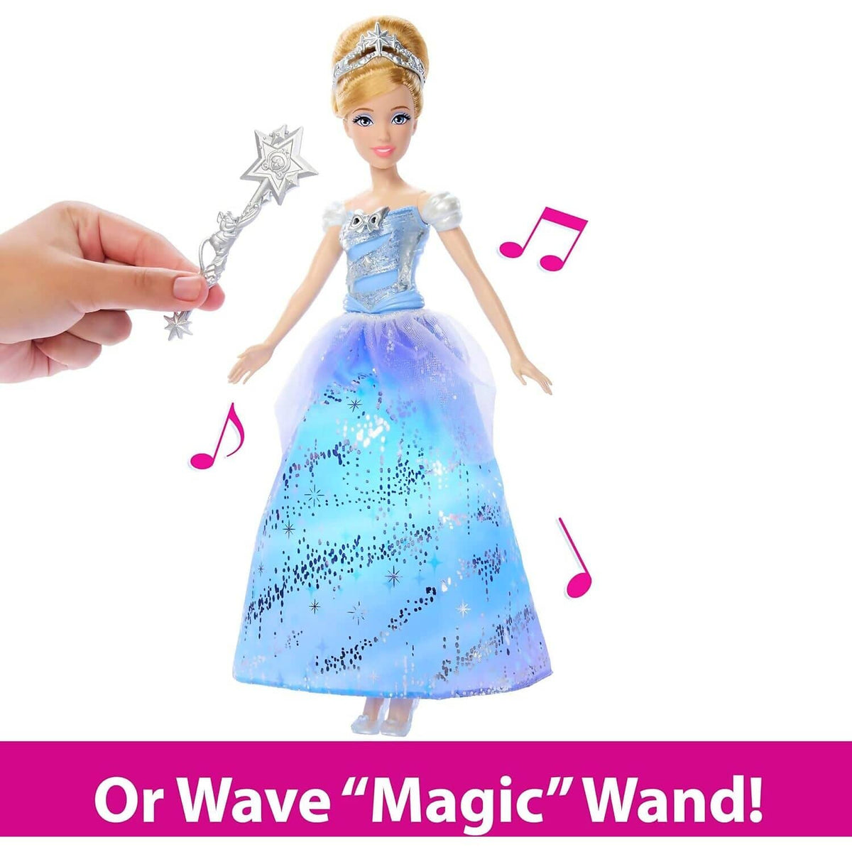 Disney - Princess - Enchanted Ballgown Cinderella Sounds & Magic Wand Activation - Mattel