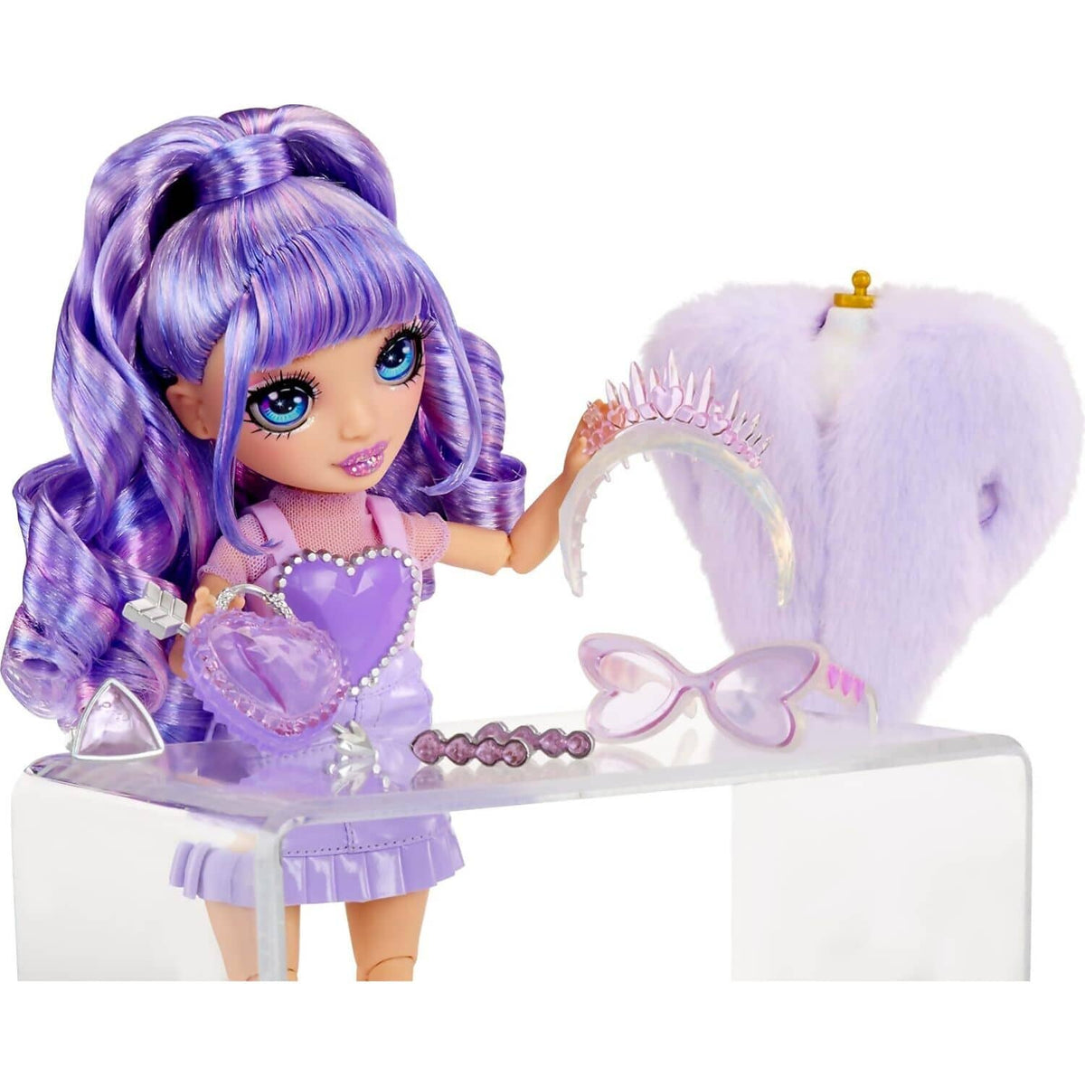 Rainbow High - Creative Crystals Violet Willow 28cm Fashion Doll & Accessories DIY