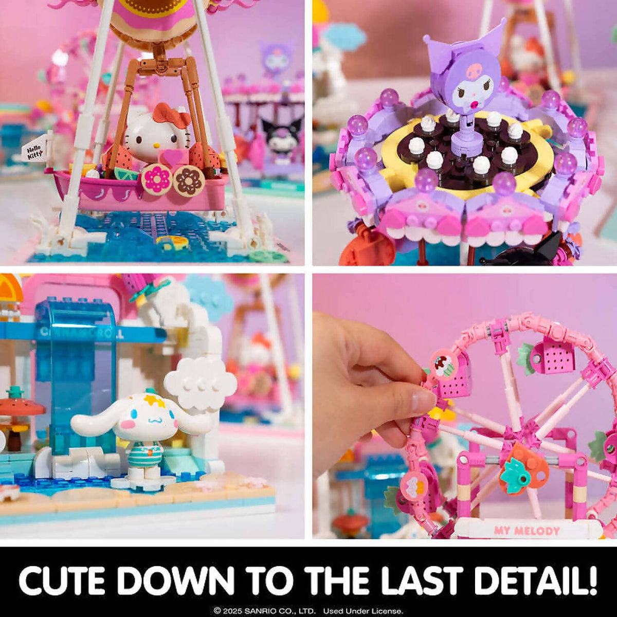 Hello Kitty - and Friends - YuMe Blocks Summer Wunderland - Cinnamoroll Wave Pool Cafe 398 Pieces