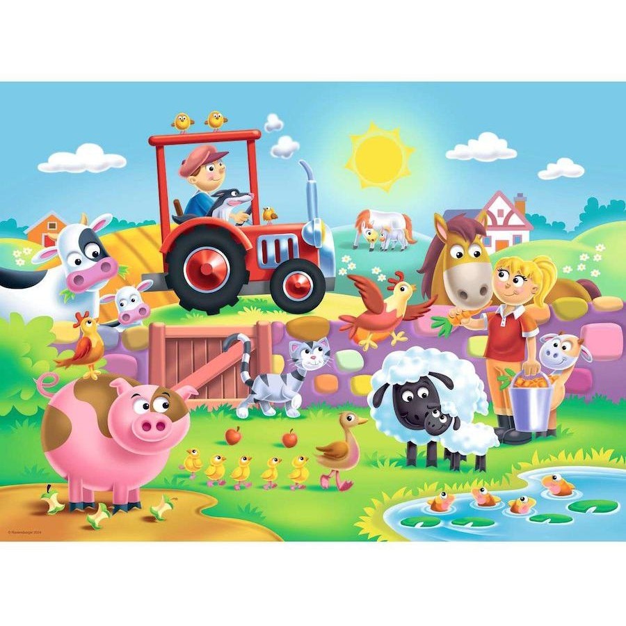 Ravensburger - My First Floor Puzzle Fun On The Farm Jigsaw Puzzle 16 Pieces