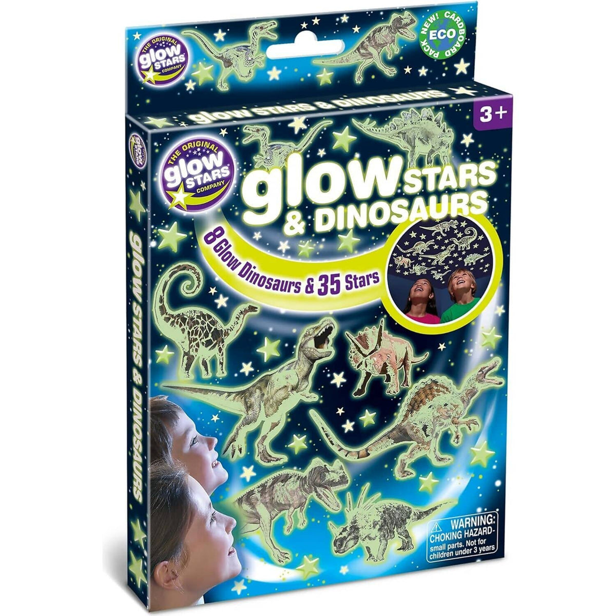 Brainstorm Toys - The Original Glowstars Company Glow in The Dark - Stars & Dinosaurs