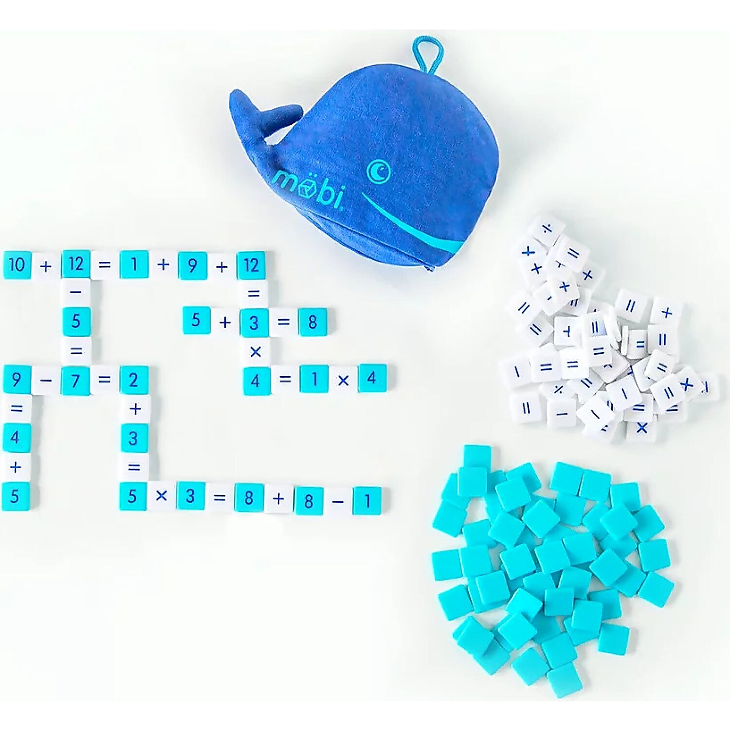 Mobi - Number Tile Game in a Whale Travel Pouch