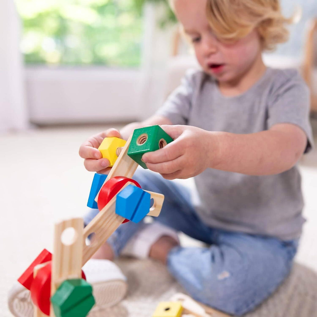 Melissa & Doug - Construction Set in a Box Wooden Toy