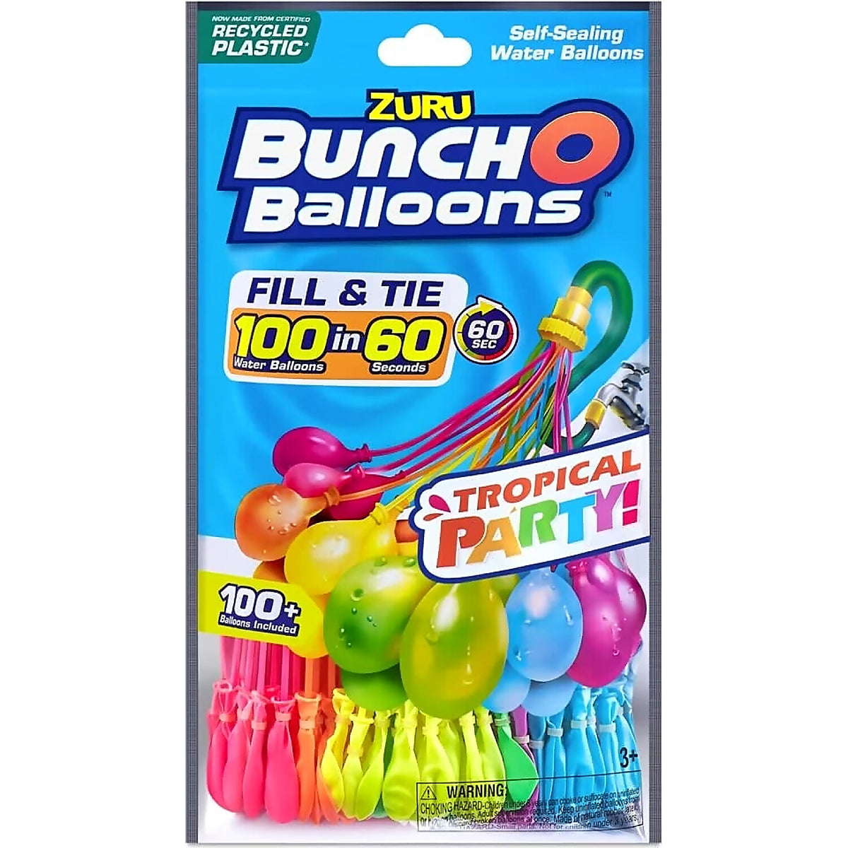 ZURU - Bunch O Balloons - Tropical Party! Self-Sealing Water Balloons