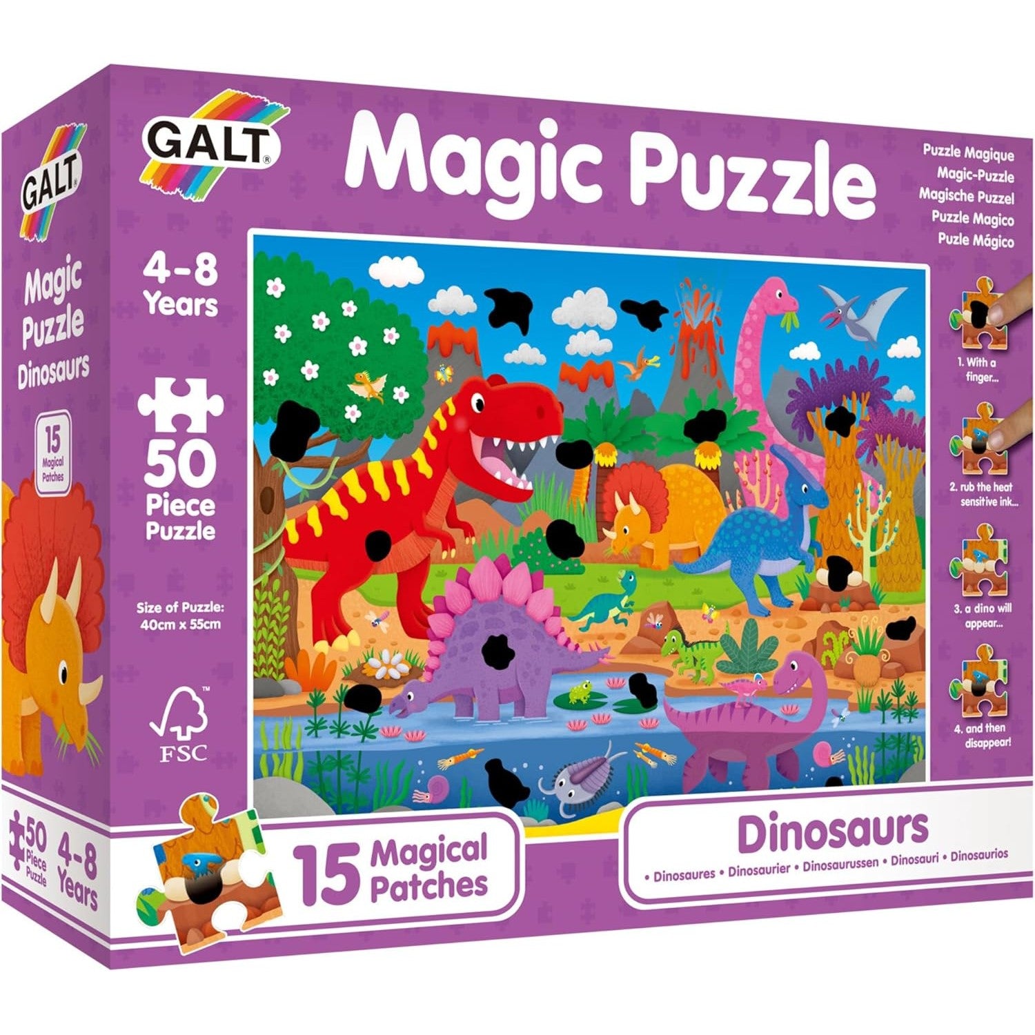GALT - Magic Puzzle Dinosaurs Jigsaw Puzzle 50 Pieces