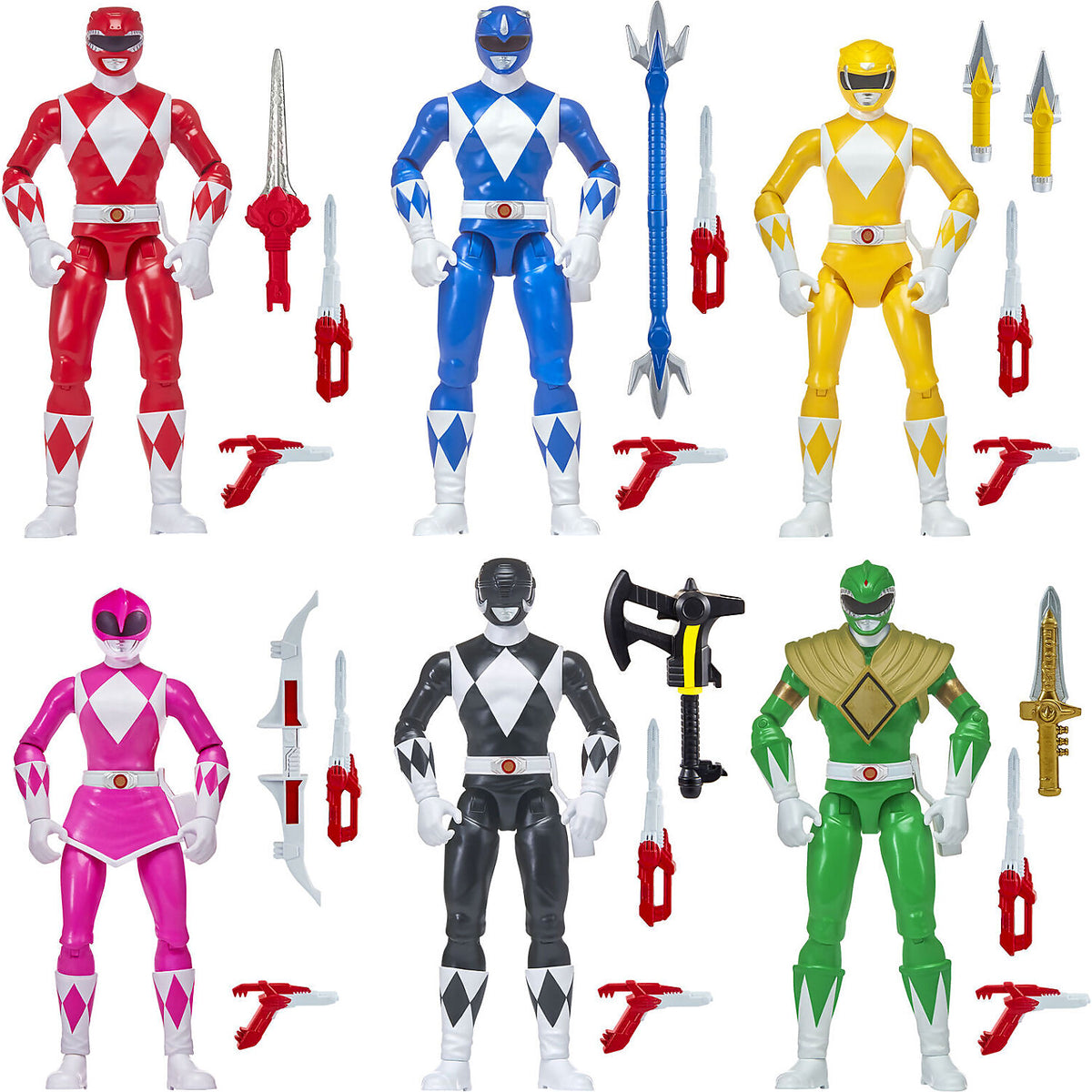 Power Rangers - Mighty Morphin Power Rangers Re-Ignition 6 Pack  Action Figures