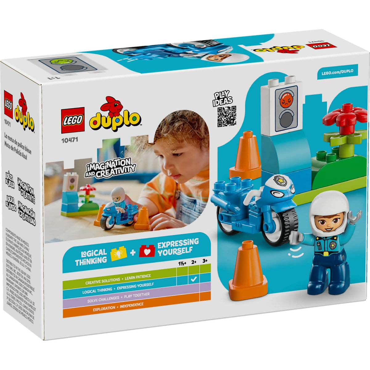 LEGO® 10471 Blue Police Motorcycle -  DUPLO®