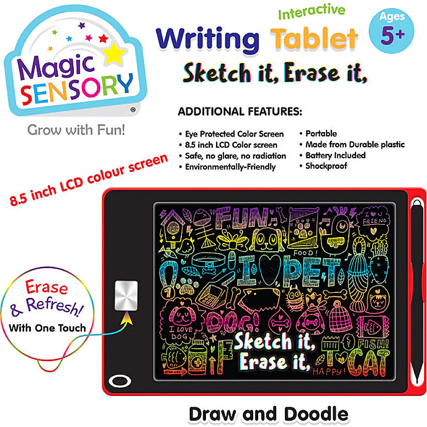 Magic Sensory - Interactive LCD Writing Tablet 8.5-inch - Red Pet