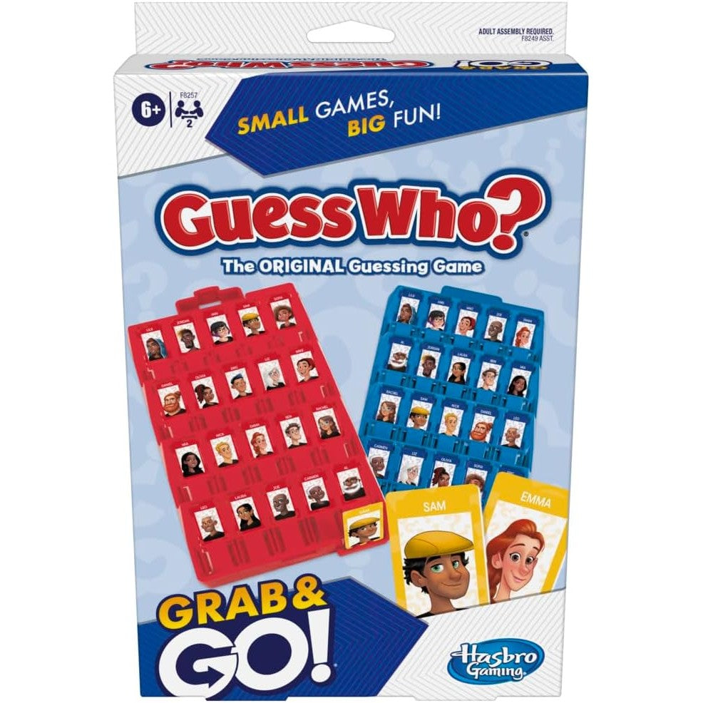 Hasbro -  Gaming - Guess Who? Grab & Go! Portable Travel Board Game