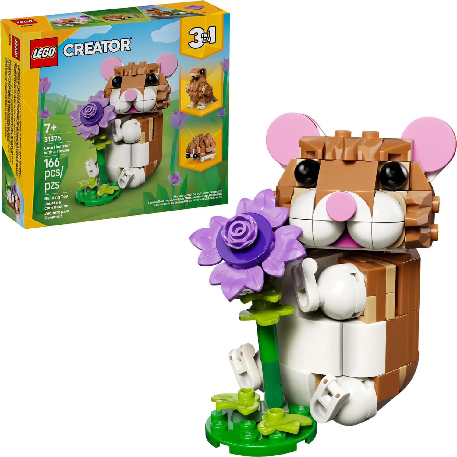 LEGO® 31376 Cute Hamster with a Flower - Creator 3-in-1