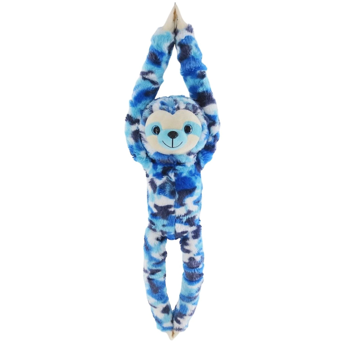 Cotton Candy - Plush Boomer Hanging Sloth - Blue Camo